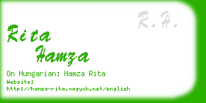 rita hamza business card